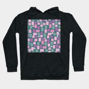 green and pink rectangles Hoodie